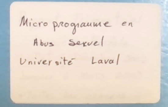 Université Laval Formation continue Microprogramme en abus sexuels