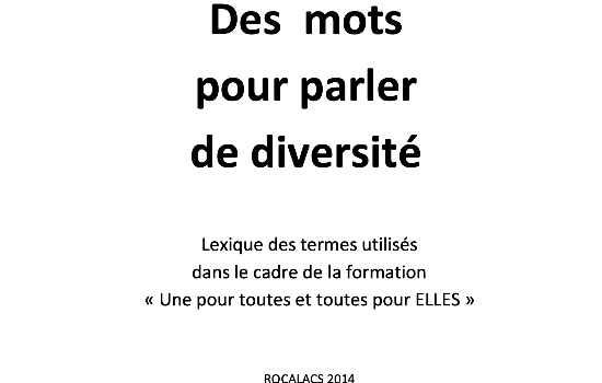 Des mots pour parler de diversité - RQCALACS