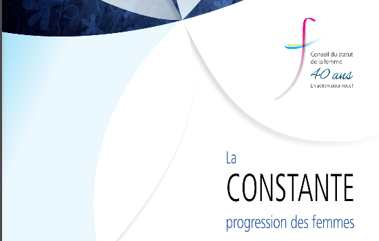 La constante progression des femmes Édition 2013