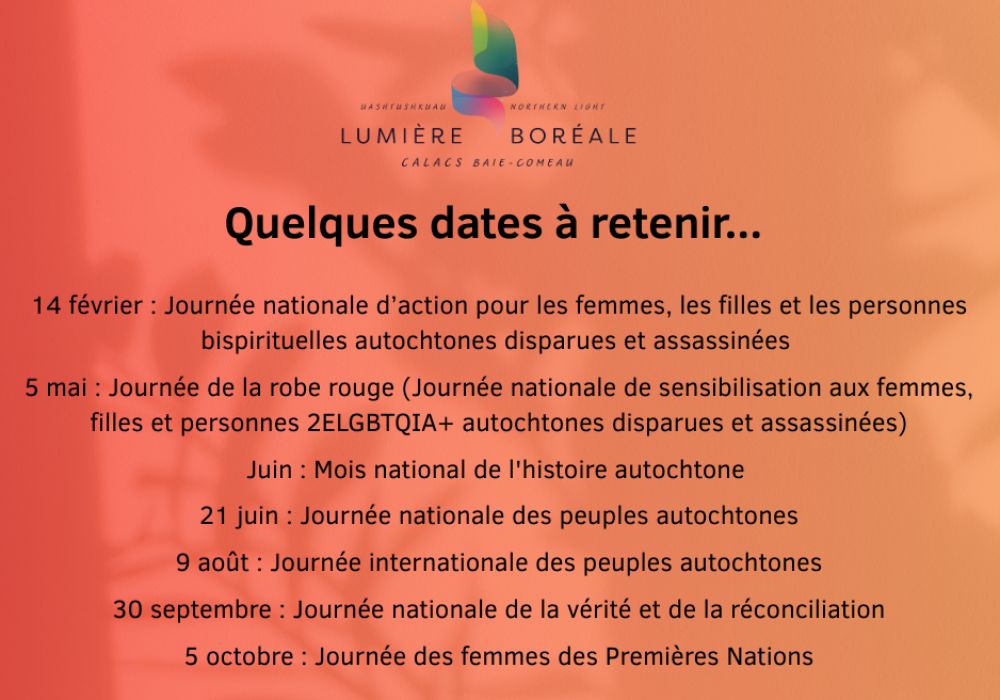 Quelques dates à retenir 1