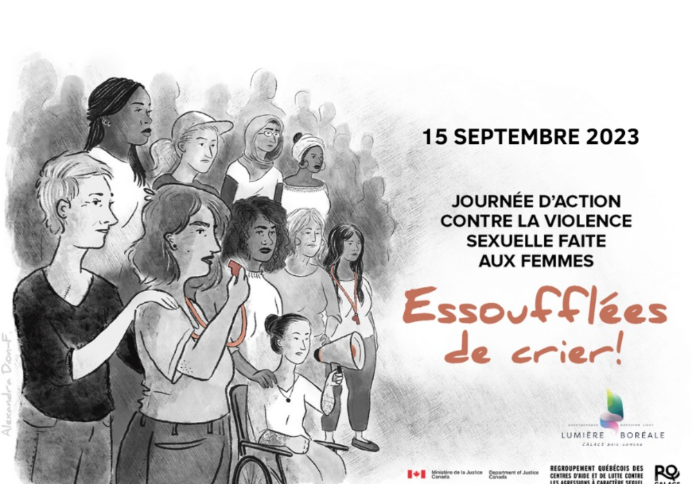 La Journée d’action contre la violence sexuelle faites aux femmes et aux enfants : le 15 septembre à Baie-Comeau et partout au Québec.